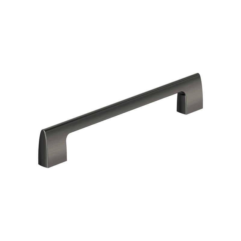 Amerock 7-9/16" Riva Graphite Drawer Pull | 7-9/16 inch (192mm) Center-to-Center Mounting Distance and 8-7/16 inches Overall Length, Durable Zinc Cabinet Hardware 7-9/16 Inch (192 mm) Center-to-Center