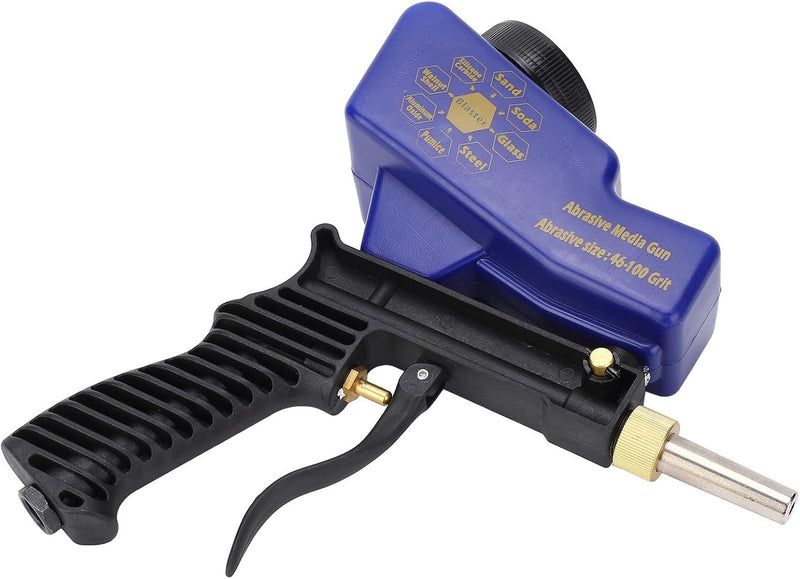 Sand Blaster Gun for Air Compressor, Paint/Rust Remover for Metal, Wood, Cabinet & Glass Etching, 150 PSI Continuous Blasting Media for Aluminum, Sand, and Soda Blaster Jobs, Portable.