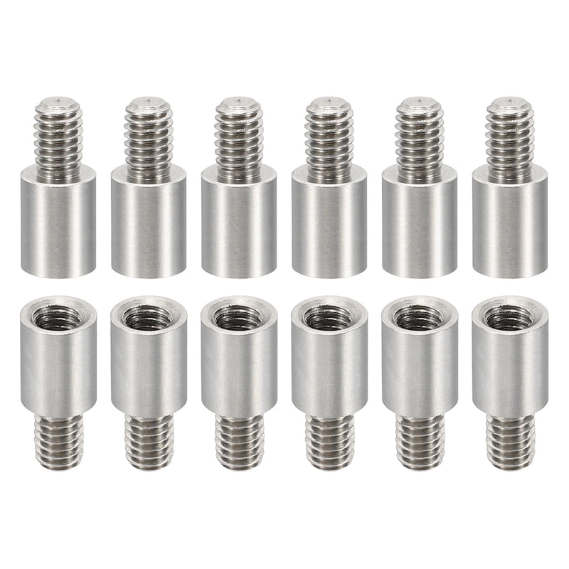 PATIKIL 12pcs M4 Standoffs, M4 8+6mm Spacer Standoffs Steel Threaded Standoffs Screws Kit 4mm ID 6mm OD Metric Male Female Thread Adapters for Circuit Board PCB RC Drones Motherboard 8+6mm L
