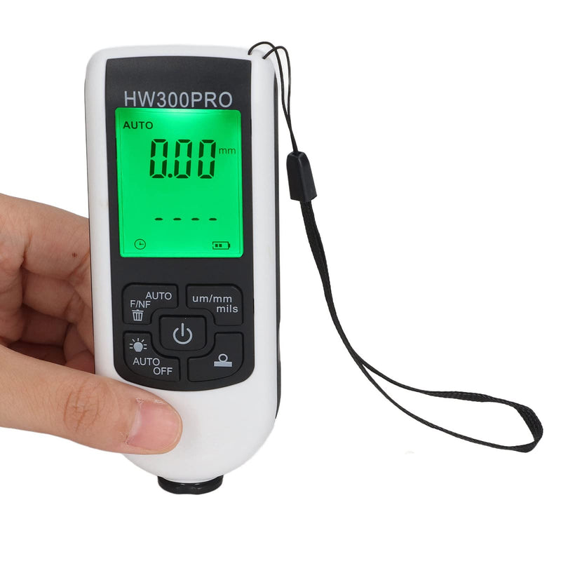 2024 Paint Thickness Gauge, Digital Coating Paint Depth with Portable Rope, Paint Thickness Meter Automatic Shutdown Function Paint Coating Meter for Outdoor (White) White