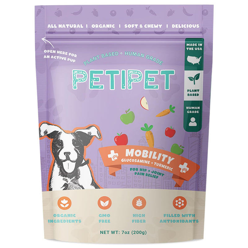 Hip and Joint Supplement for Dogs - Glucosamine and Tumeric Treats - Anti-Inflammatory Chews for Joint Health Support, Arthritis, Pain Relief - For Large and Small Breeds, Senior Dogs, Puppies 200 grams - PawsPlanet Australia