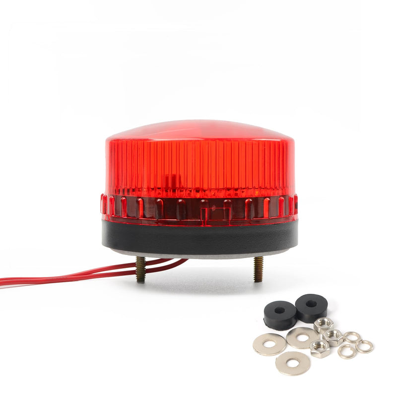 Signal Warning Lamp with Foam Pad - Round Red Warning Light Blinking Light for Security Warning System, LTE-5061J, AC 110V, CE