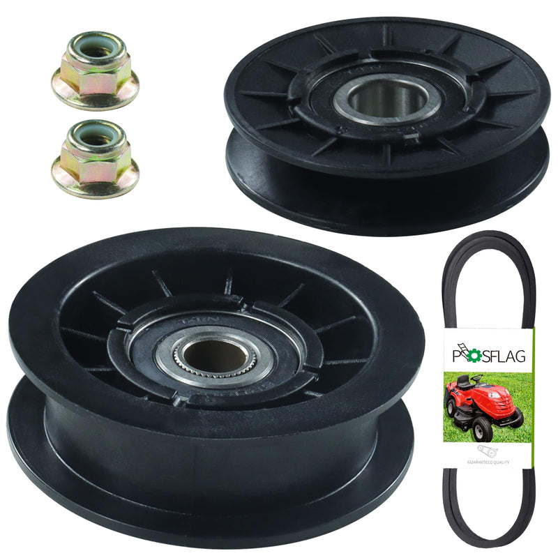 GX20286 V Idler Pulley with GX20287 Idler Pulley GX20006 V Belt Replaces GX20286 Pulley, John Deere Pulley GX20286, John Deere GX20287 Idler Pulley, 690409MA Pulley, 1760097, AM103019, AM32672 GX20286+GX20287+GX20006 Belt