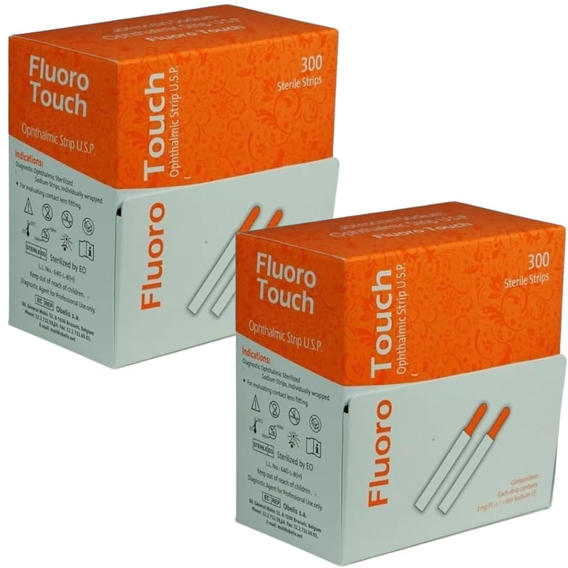 Ophthalmic Fluoro Touch Strips - Pack of 600 Strips - 300 * 2 = 600 Strips