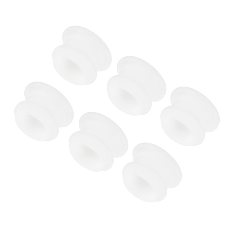 MECCANIXITY Silicone Snap in Locking Hole Plugs,Rubber Panel Seal Cover Flush Type Panel Round for Kitchen Rubber Bulkheads Waterproof Sealing Plugs 13mm/0.5 Inch Diameter White,Pack of 6