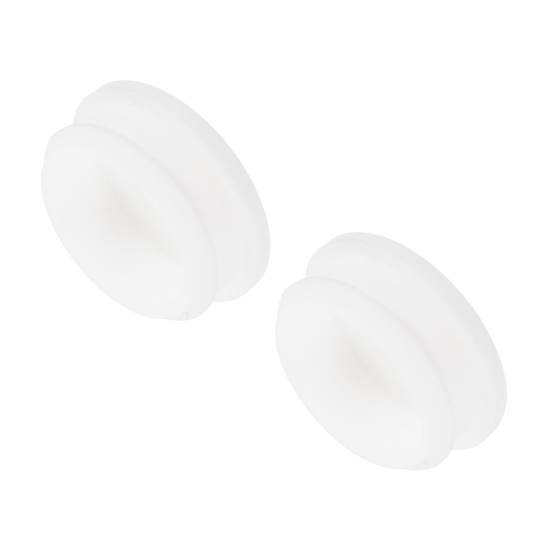 MECCANIXITY Silicone Snap in Locking Hole Plugs,Rubber Panel Seal Cover Flush Type Panel Round for Kitchen Rubber Bulkheads Waterproof Sealing Plugs 38.6mm/1.5 Inch Diameter White,Pack of 2