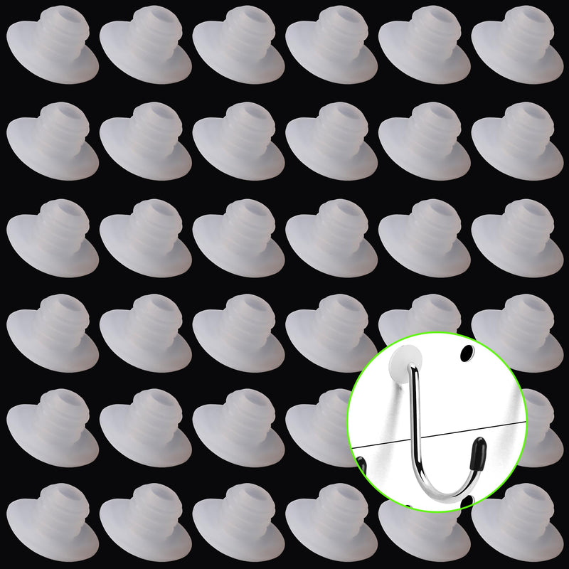 Pegboard Hook Locks, Peg Board Plugs, for Stopping Hooks from Falling Off, 60PCS, Translucent