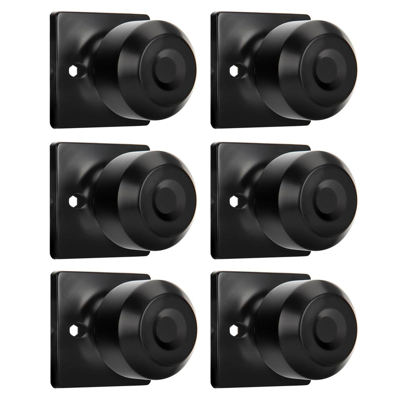 Haidms 6 Pieces Black Closet Door Knobs Dummy Door Knob, Individual Dummy Door Knob Single Side, Matte Black Interior Door Knobs