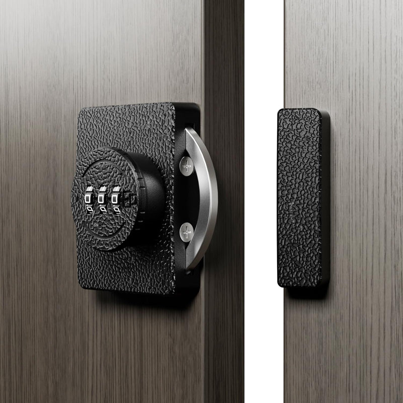 ETEKJOY Keyless Cabinet Lock 3-Digit Combination for Swinging/Sliding Door Drawer Cupboard Locker Closet Wooden Box Hook-Locking (Black, 180 Degree) Black