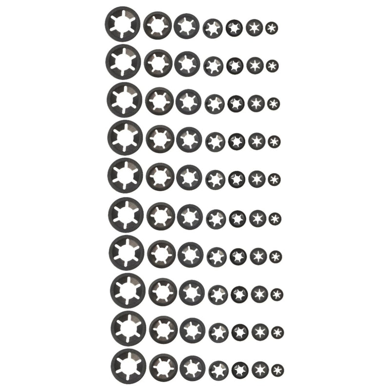GLEAVI 420 Pcs Bearing Clamp Retaining Ring Bearing Clamp Washer Plum Washers Ring Bearing Clip Washers Bearing Retaining Washer Bearing Locking Ring Internal Tooth Washer Locking Washers