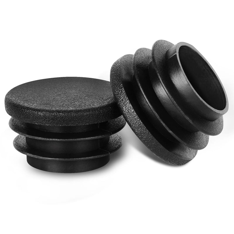 12mm (1/2 Inch) Round Plastic Plug, Round Black Plastic End Cap, Hardware Plugs, Pipe Tubing End Cap for Chair Table Stool Leg, 10 PCS 12mm