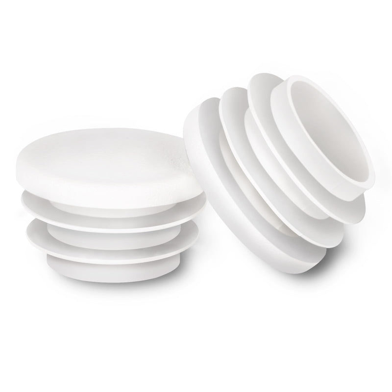 25mm (1 Inch) Round Plastic Plug, Round White Plastic End Cap, Hardware Plugs, Pipe Tubing End Cap for Chair Table Stool Leg, 10 PCS 25mm