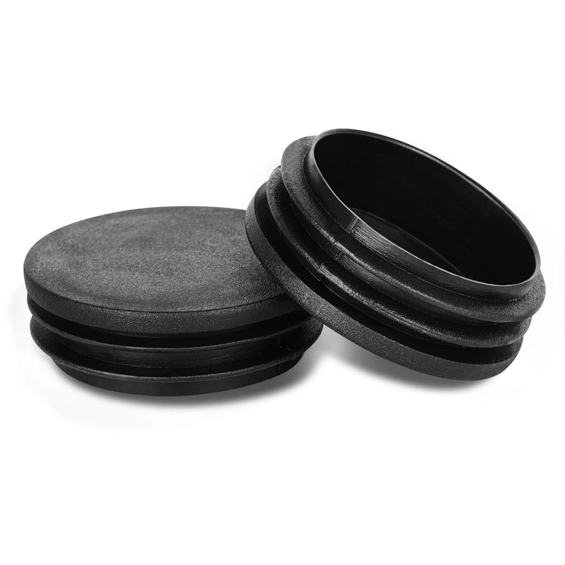 38mm (1-1/2 Inch) Round Plastic Plug, Round Black Plastic End Cap, Hardware Plugs, Pipe Tubing End Cap for Chair Table Stool Leg, 10 PCS 38mm