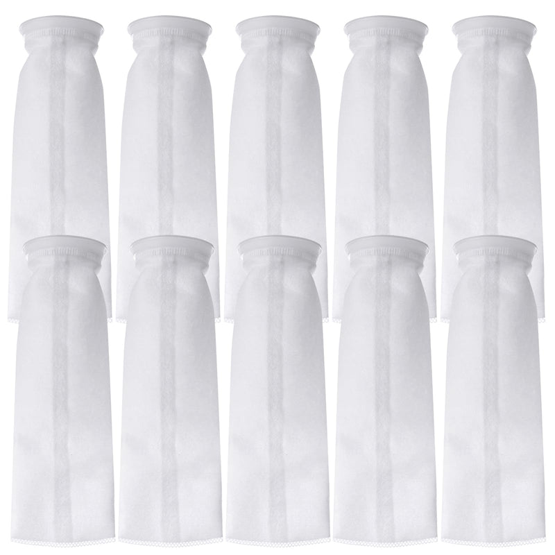 12 Pack 4" x 14" Filter Socks 4 Inch Ring by 14 Inch Long 200 Micron Filter Bag, Felt Filter Sock for Aquarium, Industry, Chemical, Water Liquid Filter Bags