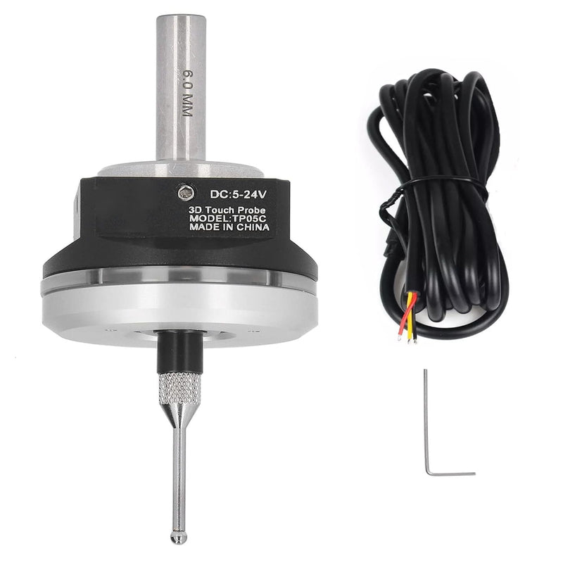 CNC 3D Touch Probe Edge Finder,XYZ Coordinate Measuring Sensor with 2M Cable and 6 MM Shank Compatible with Mach3 and GRBL,for GRBL CNC Router (NPN-NO) NPN-NO