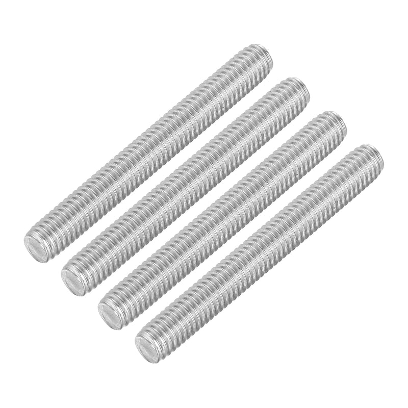 uxcell 4Pcs Fully Threaded Rod, M6 x 50mm 304 Stainless Steel Right Hand Thread Bar Studs M6-1 Thread Pitch for Furniture Machinery Assembly 4