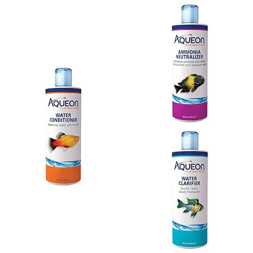 Aqueon Aquarium Fish Tank Water Conditioner, Ammonia Neutralizer, and Water Clarifier 16 oz Bundle