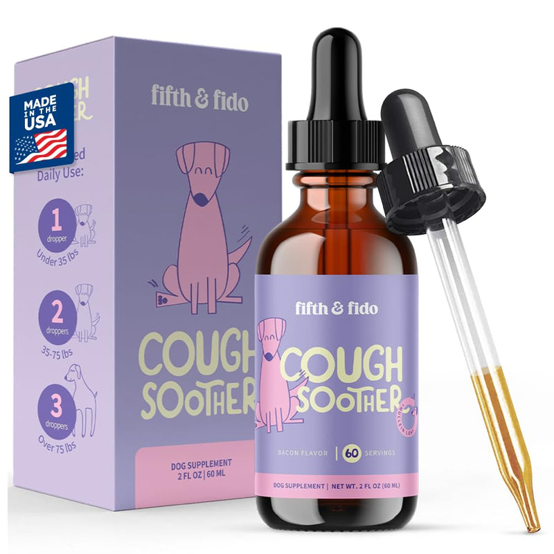 Dog Cough Treatment - Kennel Cough Treatment for Dogs - Gentle Dog Congestion Relief - Kennel Cough Treatment at Home - Natural Dog Cough Suppressant - Liquid Dog Cough Relief Bacon - PawsPlanet Australia
