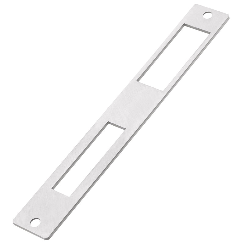 1Pc Door Flat Strike Plate Stainless Steel Plate 172mm x 23.7mm for Door Handle Deadbolt Security Striker Plates Exterior Interior Door Electric Door Opener Silver(Fully Enclosed) Fully Enclosed, 172mm x 23.7mm