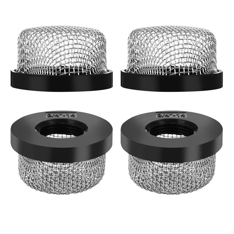 4 Pack Stainless Steel Mesh Strainer, 3/4"-14 Aerator Screen, Compatible with Livewell Pump, Industrial Plumbing Inline, Garden Washers, and Baitwell, Enhancing Filtering and Aeration 4
