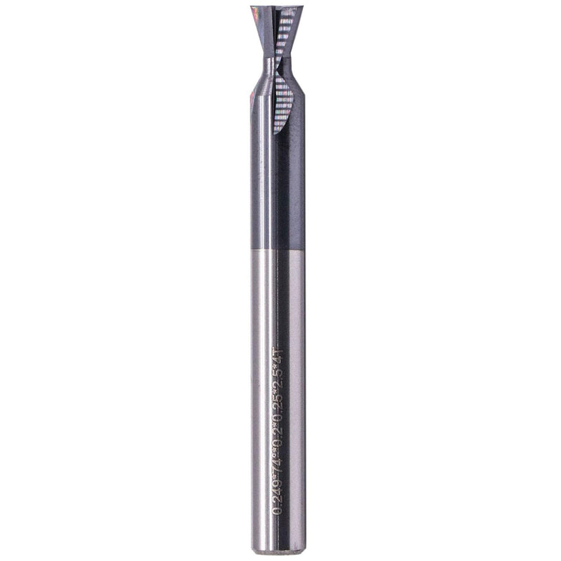 BestParts High Performance Solid Carbide End Mill, Dovetail Mill Cutter - AlTiN Coated, 4 Flute, 74 Degree, 1/4" Shank Diameter, 1/4" Length of Cut, 2-1/2" Overall Length