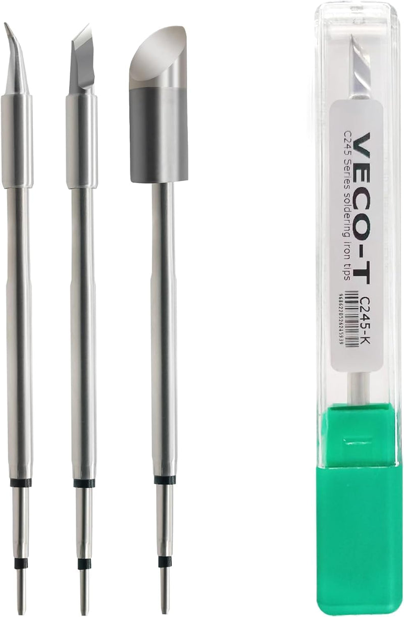 3PCS Soldering Iron Tips,C245-K J02 C8 Replacement for C245-939 786 301, Constant Temperature, Compatible with JBC Soldering Station C245-KU/ I/ C2