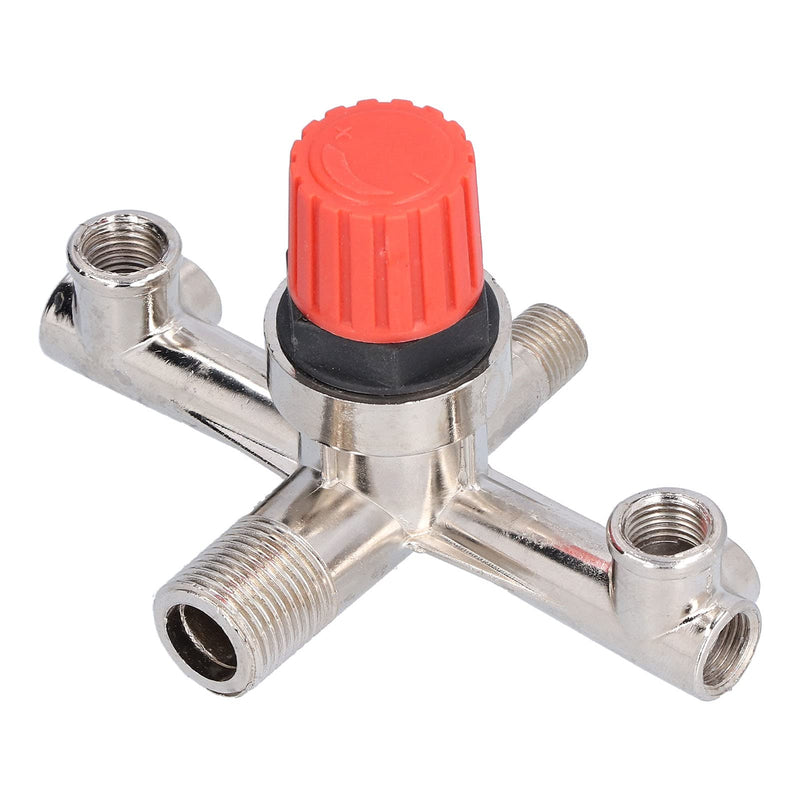 Acouto Manifold Switch Tube Double Outlet Metal Valve Nonadjustable Fitting Accessory Aluminium + Plastic Manifold Switch Tube