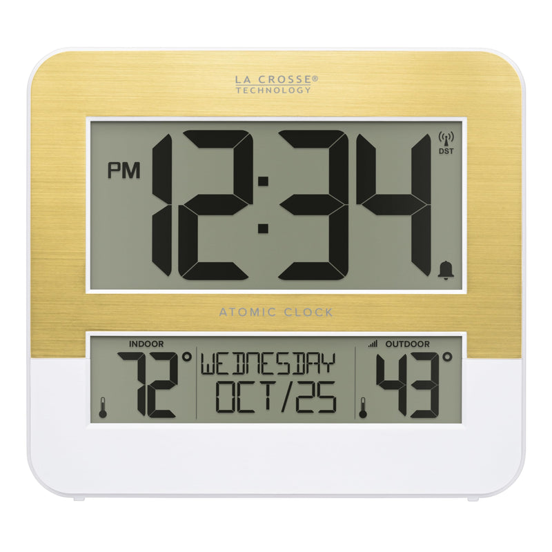 La Crosse Technology L73859 Two-Tone Atomic Digital Clock with Temperature