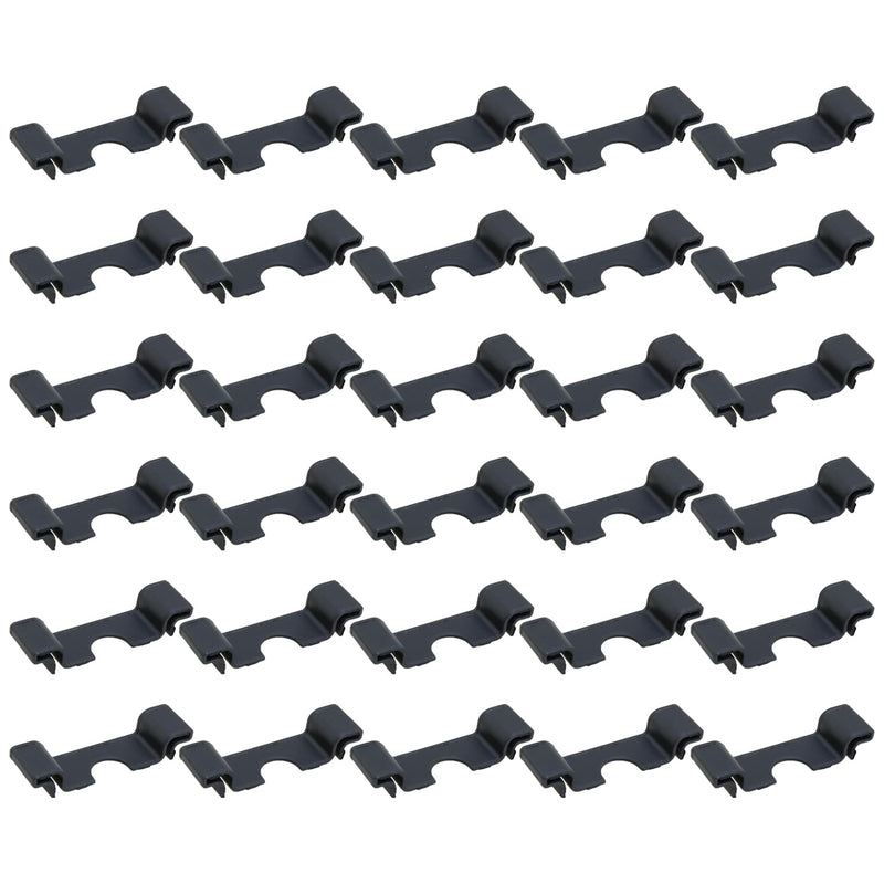 Heyous 30PCS Anti Cut Protection End Cap Protector Black 35mm Terminal Block DIN Rail Suitable for Industrial and Hardware Fitting 35mm DIN Rail End Mounting