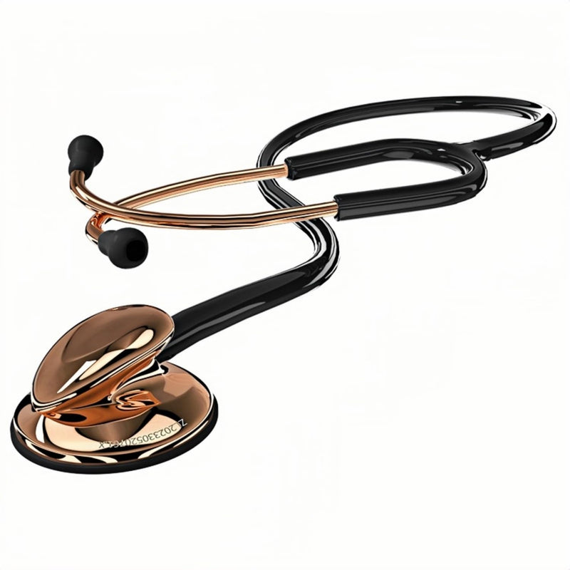 MaiWieel-Classic Stethoscope Rose Gold Single Head Stethoscope for Nurses Doctor,EMT Student,Home Medical, Estetoscopio Doctor Accessories Medical Supplies.Alloy Chestpiece,Soft Eartips (Rose gold)