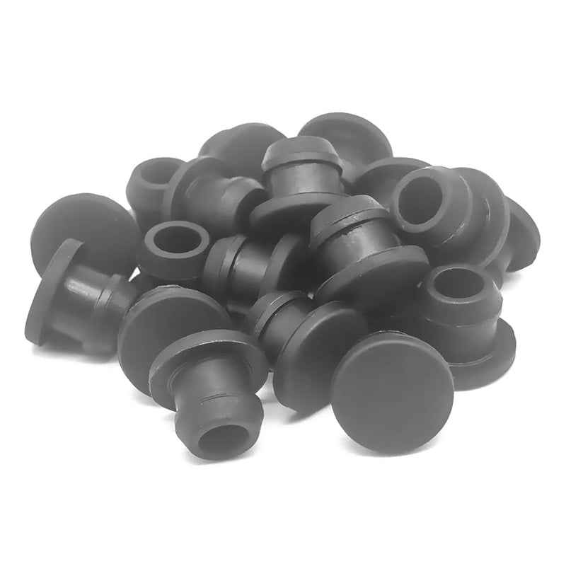 Silicone Plugs Rubber Plugs Rubber Hole Plugs Waterproof Plugs Sealing Plugs 6mm/0.24 Inch Diameter Black - 20 Pack 0.24"(6mm)