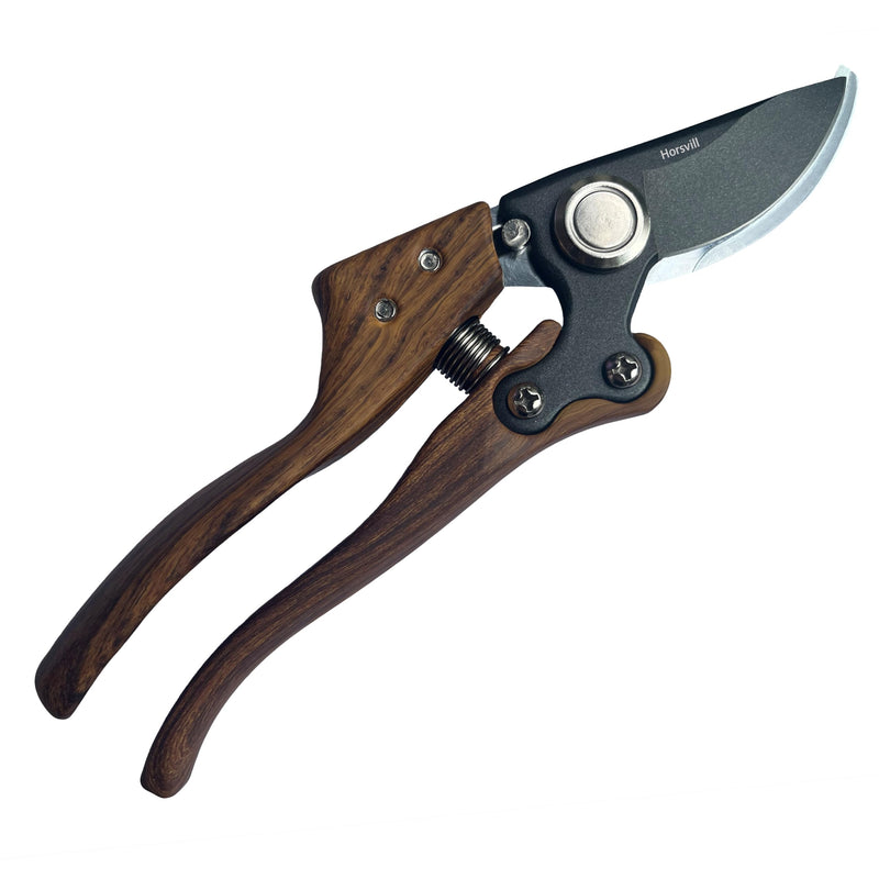Garden Shears, Japanese Floral branch cutters, Snips for Gardening, Flower scissors Florist clippers, Hand Held Pruners for Gardening Heavy Duty, Pruning shears for garden (Wood Black) Wood Black