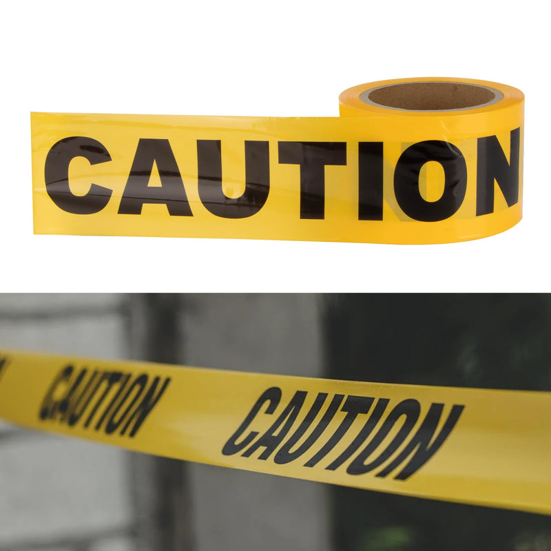 Yellow Caution Tape Roll, CARGEN Crime Scene Barricade Safety Warning Tapes for Bloody, Spy, Caution Birthday, Crime Scene Props or Yellow Funny Halloween Party Decor Decorations, 3 Inch x 328 Feet 328FT