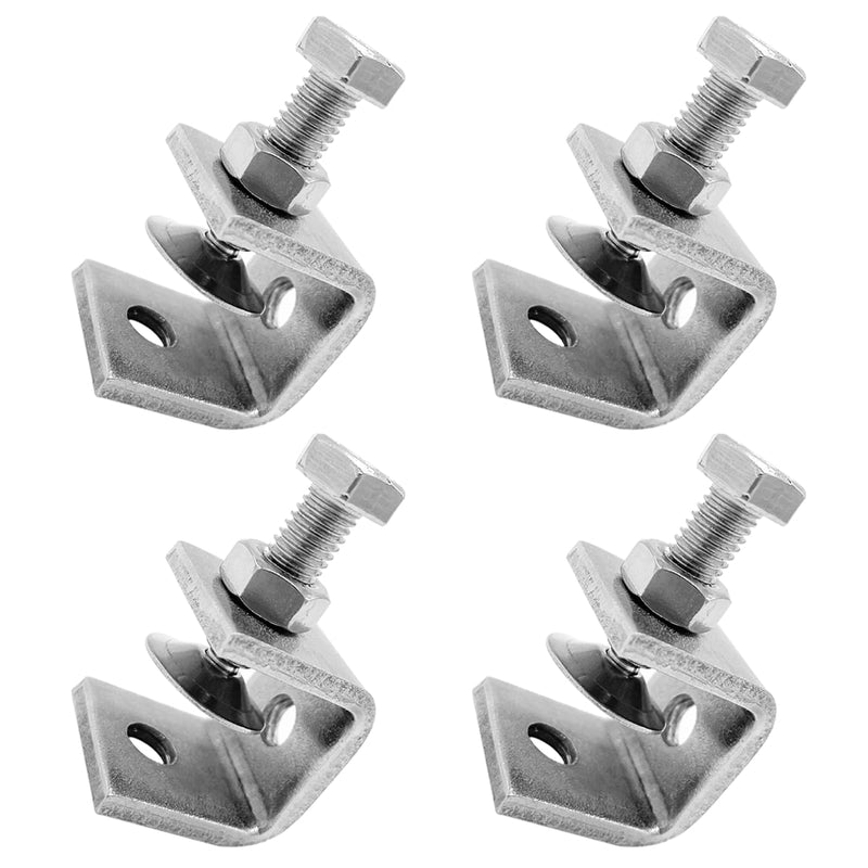 304 Stainless Steel C-Clamp with 0.79 Inch Wide Jaw Opening Heavy Duty Metal U Clamps for Woodworking Welding Building Household and Construction(4PCs)