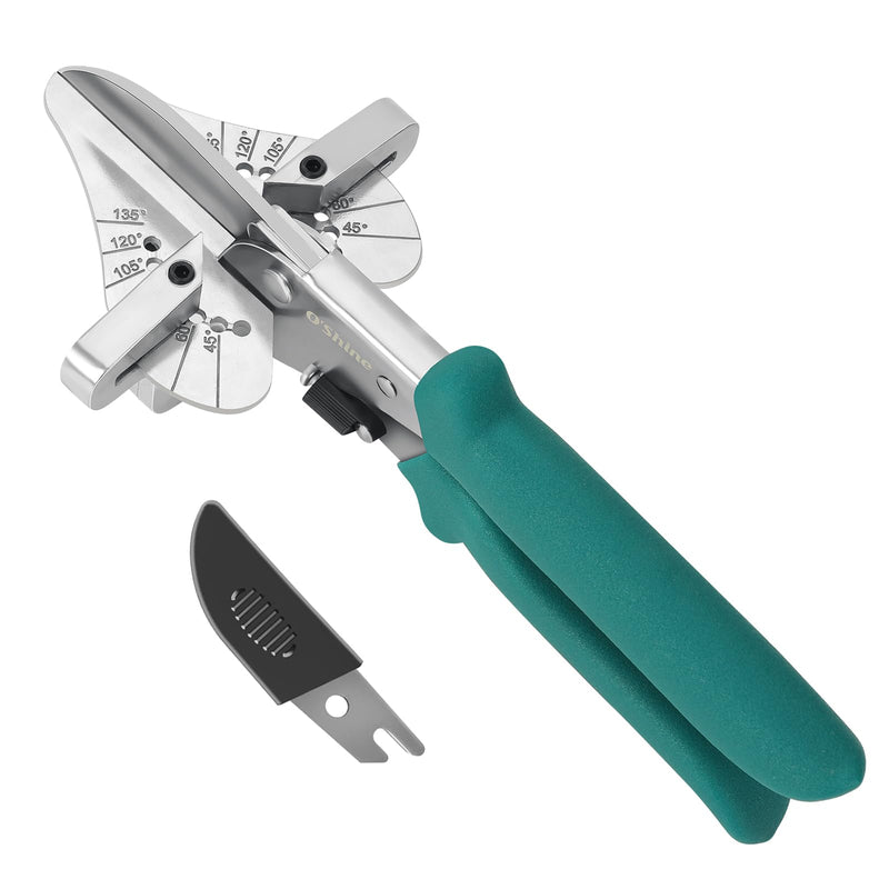 O'Shine Long Handle Miter Shears, Quarter Round Cutting Tool For Molding Wood, 45~135 Multi Angle Shoe Molding Cutters, Trim Cutter Hand Tool For Angular Cutting Moldings Crafting, w/ 1pc Extra Blade - NewNest Australia