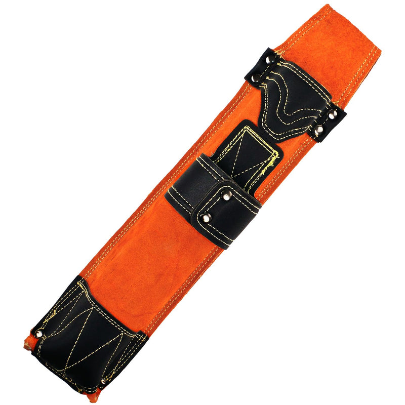 Flame-Resistant Electrode Bag, Cowhide Leather Welding Rod Holder, Wearable Thickened Storage Pouch