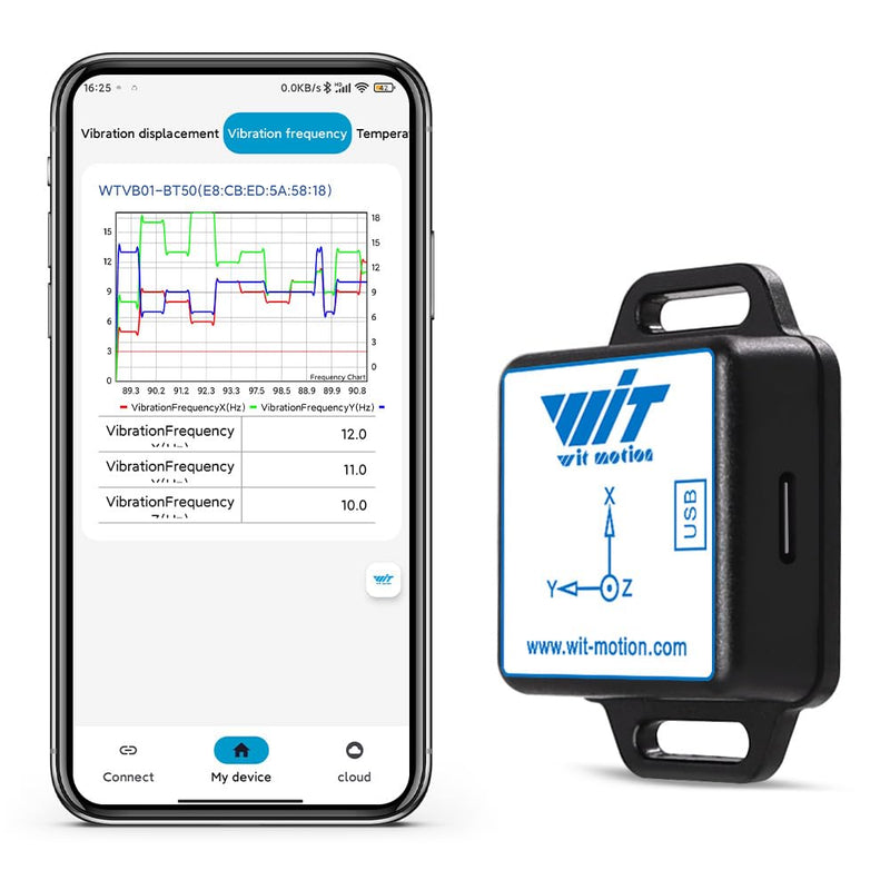 【9-Axis Offline Accelerometer Data Logger】WT901SDCL-BT50 Bluetooth 5.0 Remote Reading SD Card Accelerometer, 9-axis Gyroscope+Angle(XY 0.05°)+Magnetometer, MPU9250 200Hz Inclinometer with 16G SD Card