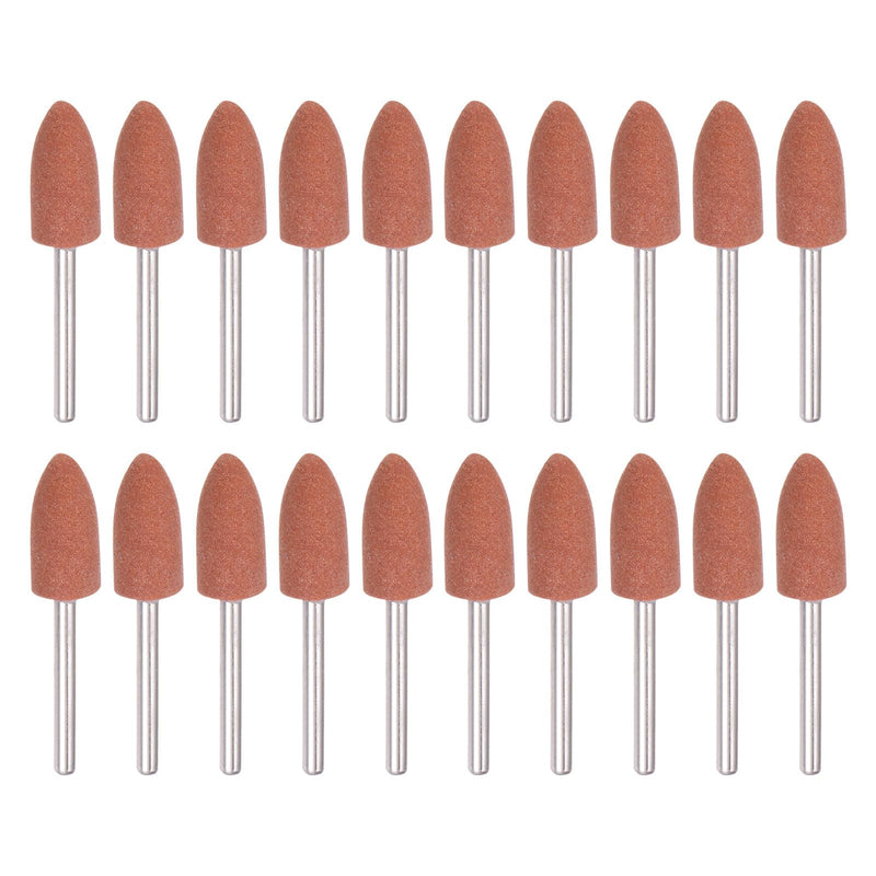 HARFINGTON 50pcs Rotary Grinding Stones 1/8" Pointed Head Abrasive Sanding Bits Mounted Stone Grinding Wheel Point Polishing 50