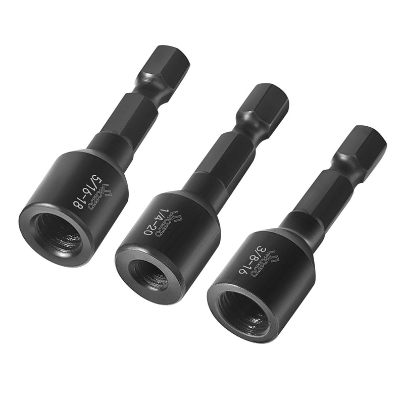 1/4"-20,3/8"-16, 5/16"-18 Hanger Bolt Driver 3 PCS,Hanger Bolt Install Tool with 1/4 Hex Shank,Suitable for Double-Headed Screws, Essential for Woodworking 1/4"-20 & 3/8"-16 & 5/16"-18