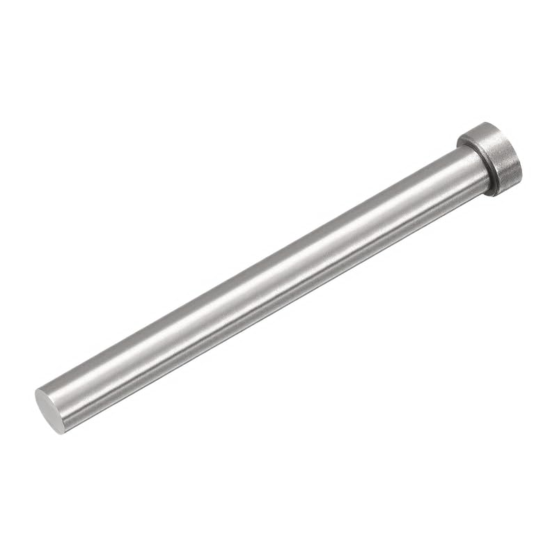 SKD61 Straight Ejector Pins, 1" Dia Round Tip Punch 127mm (5") Long Silver Gray 1pcs 1"
