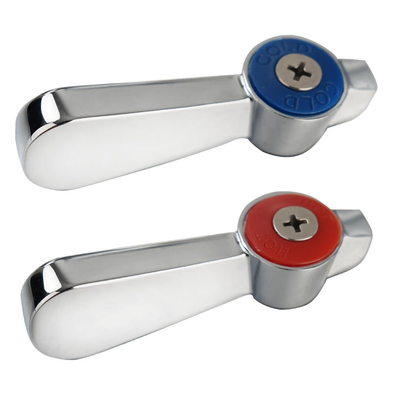 Commercial Faucet Handle Replacement Kitchen Sink Faucet Handles 3-inch Hot/Cold Replacement Kit, Suitable for Commercial Kitchen Faucet 1 Red & Blue