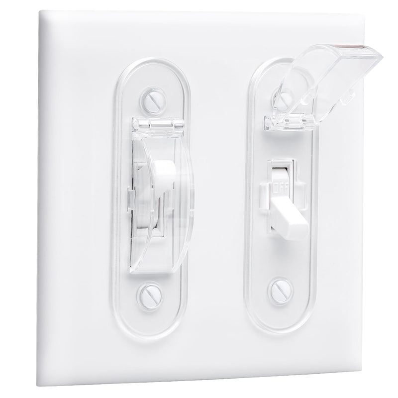 Wall Switch Guard, Childproof Light Switch Cover Guard | Toggle Style | Light Switch Protection | Lock Toggle Switch in On or Off Position | 1 Pack, Clear