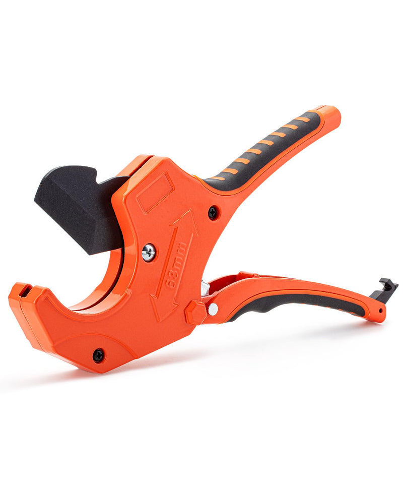 Bates- PVC Pipe Cutter, Cuts up to 2-1/2", Orange Ratcheting PVC Pipe Cutter Tool, Pipe Cutters PVC Pipe Shears, Plastic Pipe Cutter, PEX Pipe Cutter, PVC Cutter Tool, PVC Ratchet Cutter