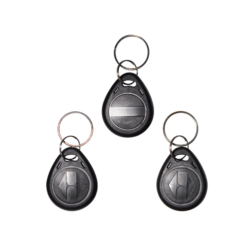 125KHz RFID Proximity ID Card Key Tags Writable rewritable T5577 fob tag(Pack of 3) (Black)