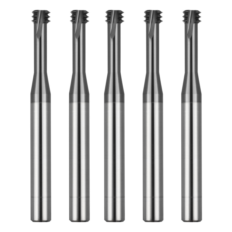 Metric Thread Milling Cutter Solid Carbide for Stainless Steel Thread Angle 60 Degrees CNC for Metal Working Replace Taps-(5pcs M3×0.5) 3PM-M3×0.5