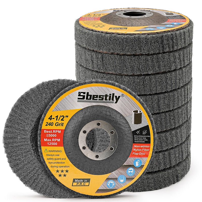 10Pcs 600 Grit Scour Flap Disc 4 1/2 Inch Fine Polishing Buffing Wheel for Metal Stainless Steel Angle Grinder Scouring Pads Scuff Sanding Discs Paint Rust Remover 600 Grit 10PCS
