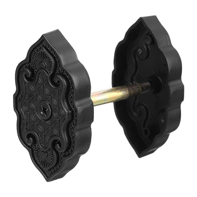 PATIKIL Door Hole Cover Plate, 2-5/8 Length 1-1/2" Width Zinc Alloy Deadbolt Cover Plate Door Reinforcement Plate for Door Hole Filling (Black) Black