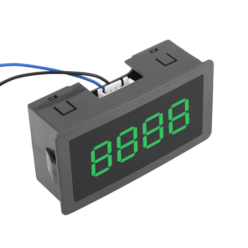 FLEXMAN LED Up Down Counter, 0 9999 4 Digit DC LED Digital Display Counter, Plus Minus Panel Counter Meter with Cable for Automation Equipment (Green) Green
