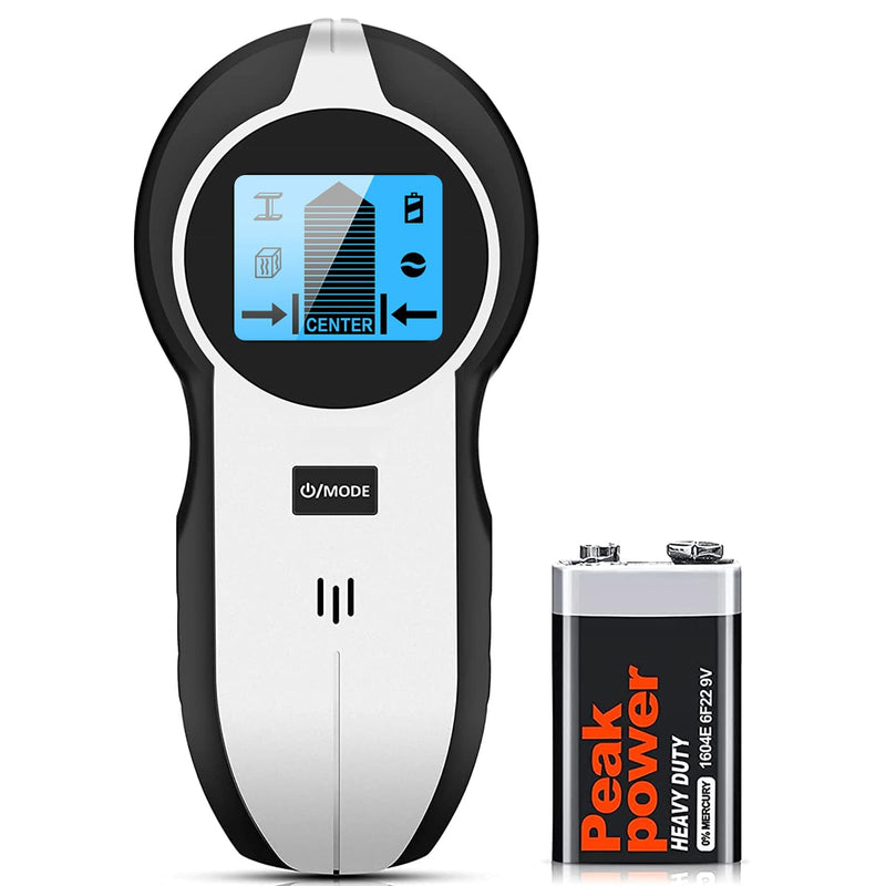 Stud Finder Wall Scanner 5 in 1 Upgraded Electronic Wall Scanner with Battery for Wood Metal and AC Wire Detection,HD LCD Display and Audio Alarm, Blue
