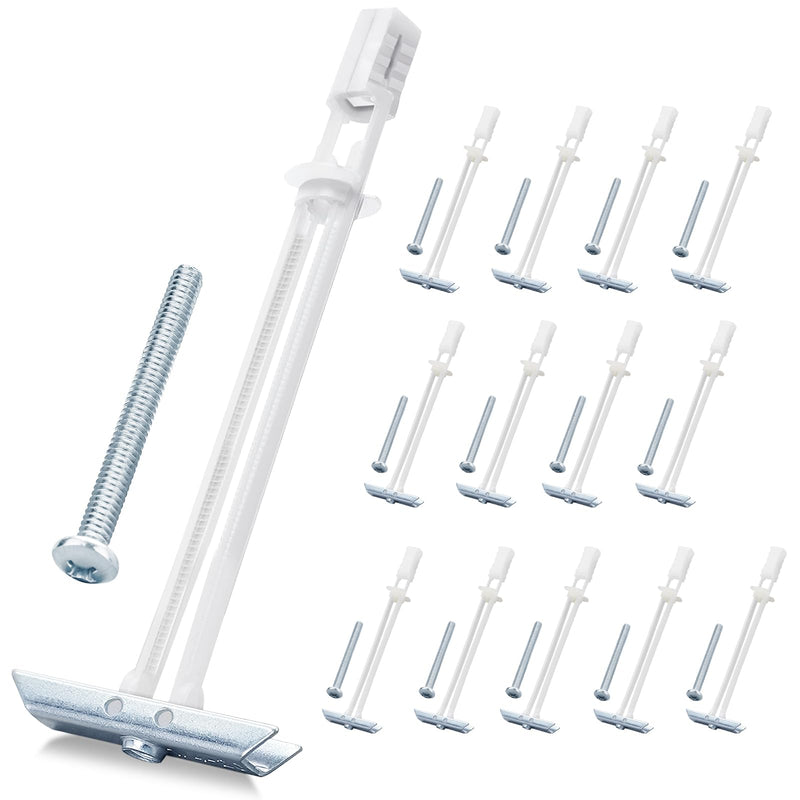 Drywall Anchor with Included Bolts for 3/16”-24, Heavy Duty Hollow Drywall Anchors for TV Mounting Kit, Stainless Steel Hollow Wall Anchors Holds up to 240 lbs Each in 1/2-in Drywall-14 Pack 3/16"-24：Pack of 14